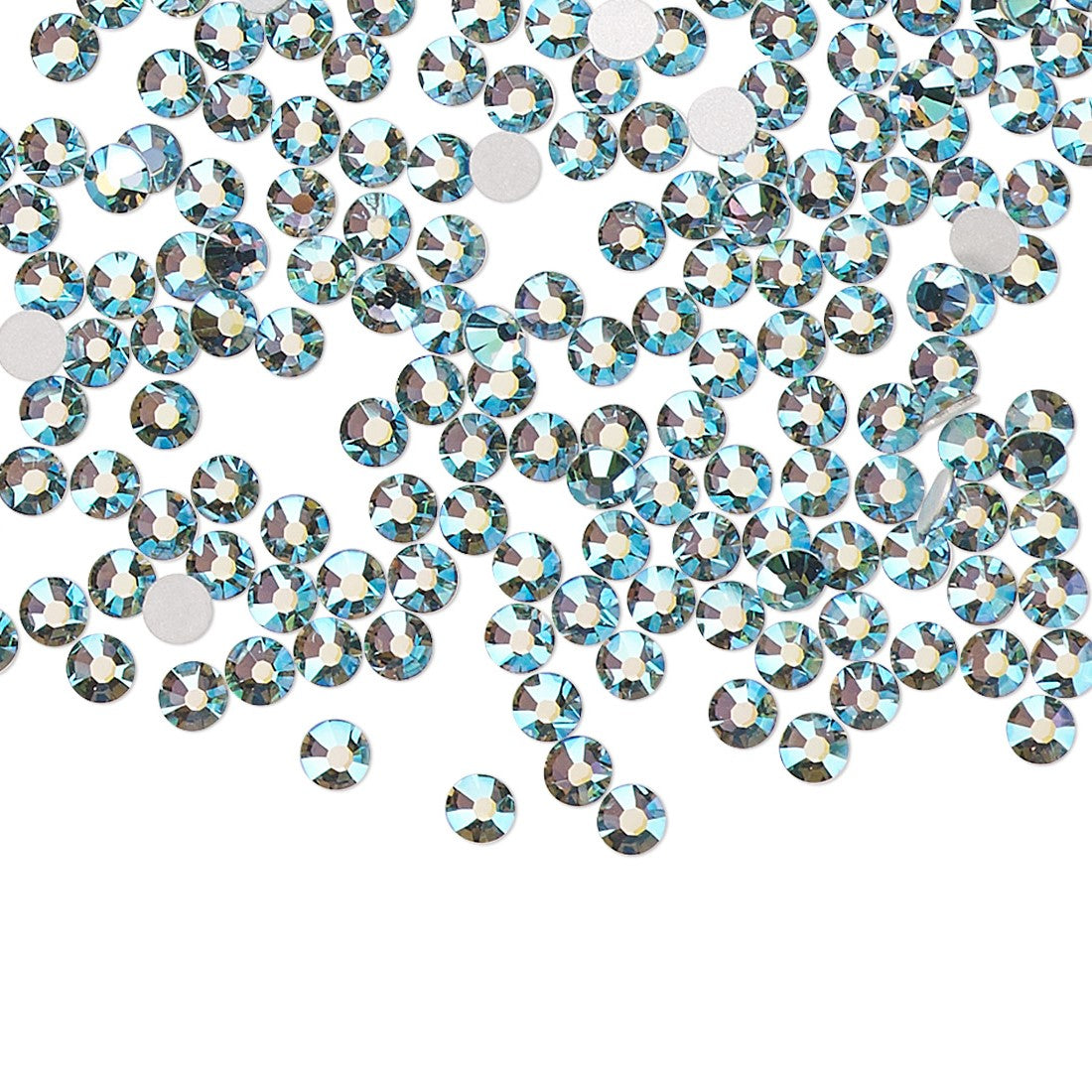 Preciosa Smoked Sapphire AB flat back rhinestone crystal non hotfix