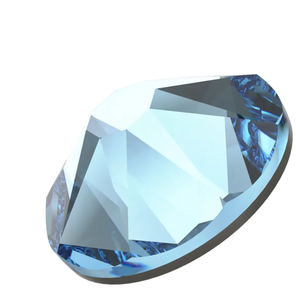 Swarovski Aquamarine flat back rhinestone crystal non hotfix