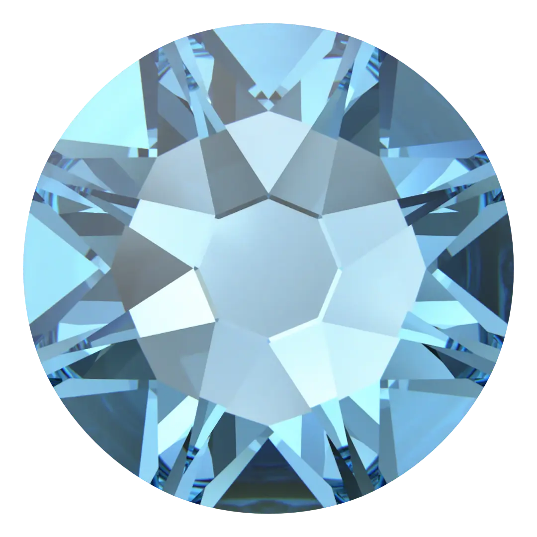 Swarovski Aquamarine flat back rhinestone crystal non hotfix
