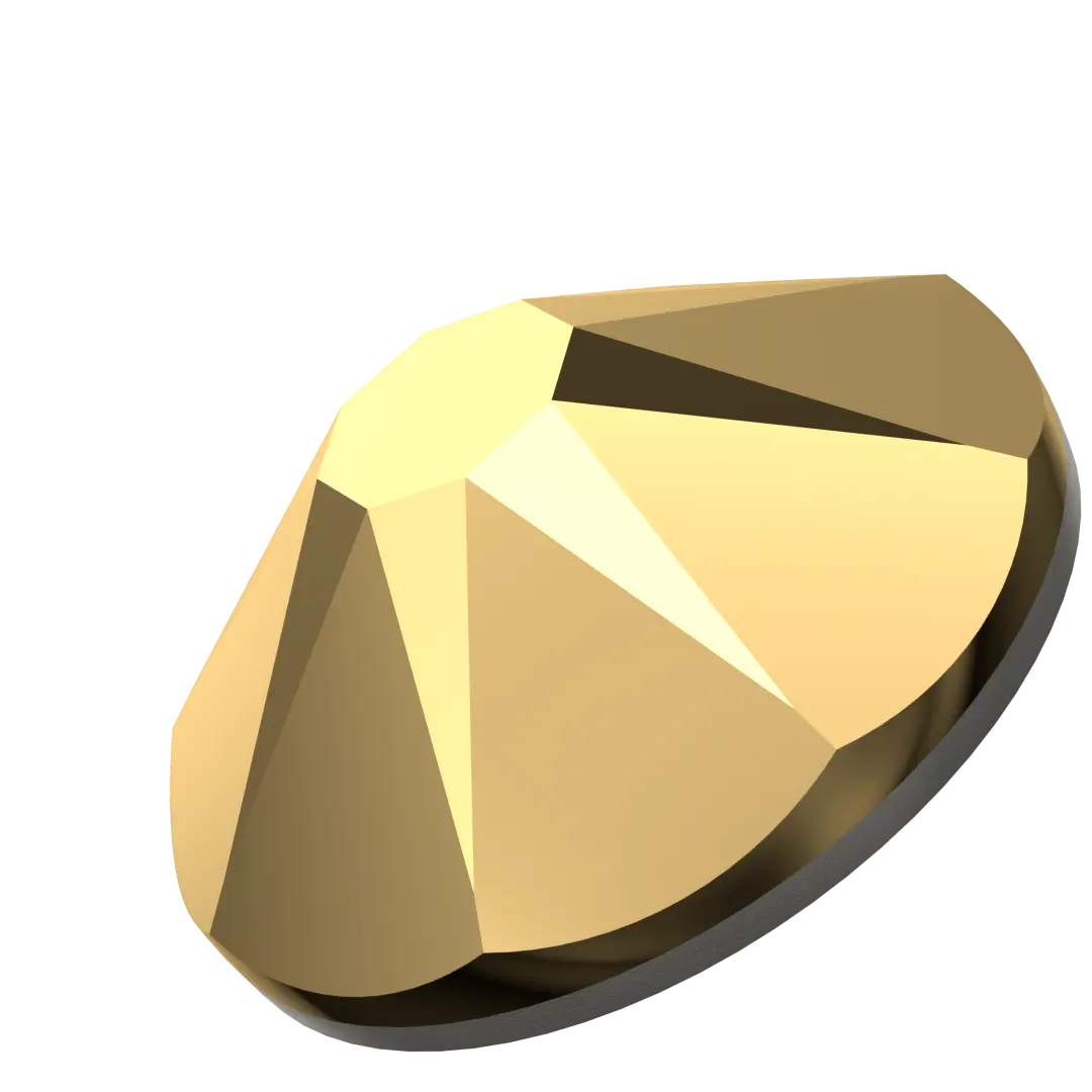 Swarovski Aurum Gold flat back rhinestone crystal non hotfix