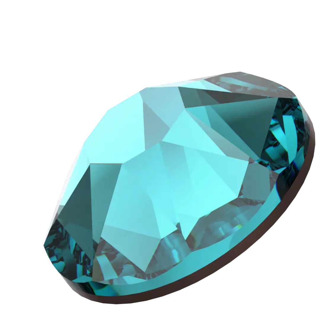 Swarovski Blue Zircon flat back rhinestone crystal non hotfix