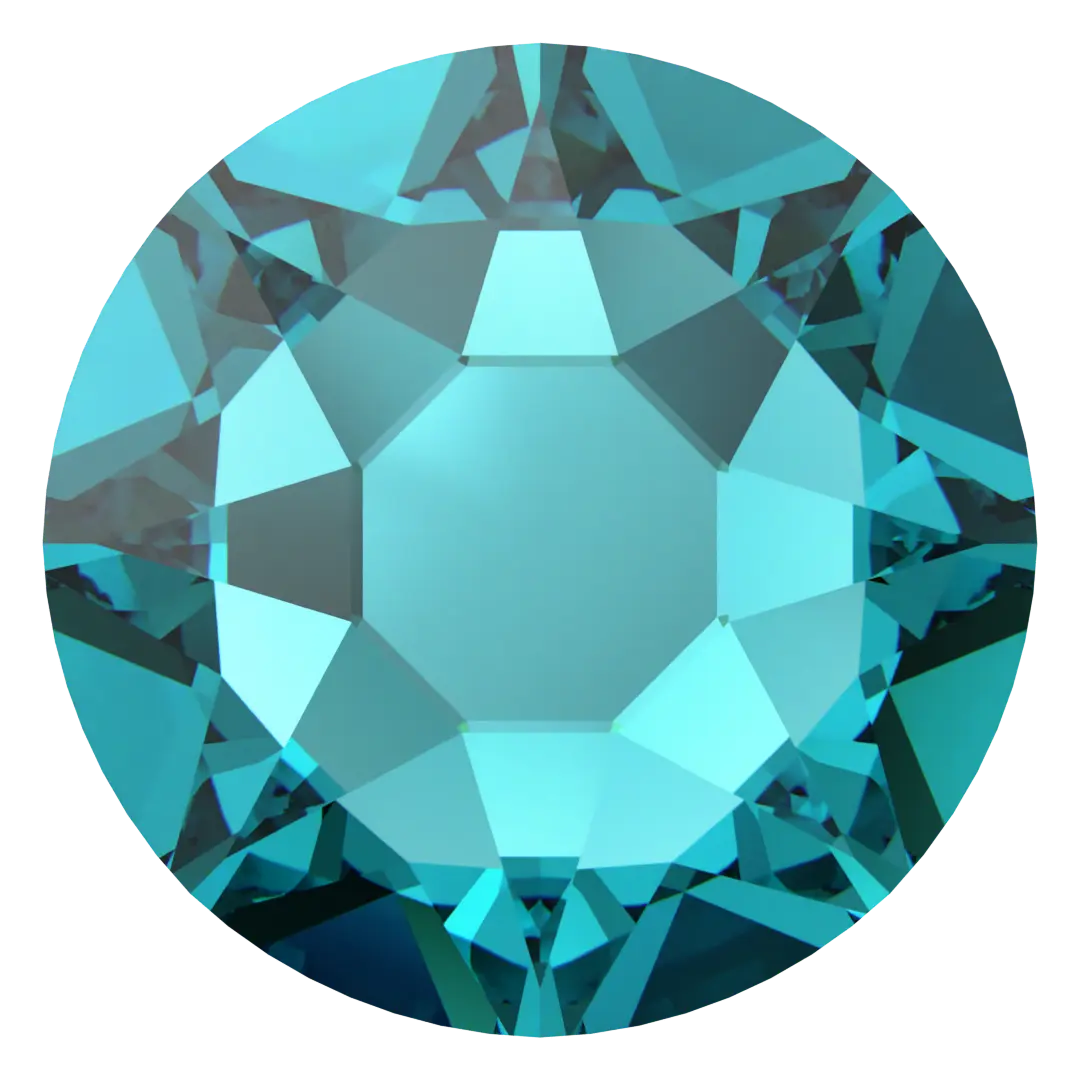 Swarovski Blue Zircon flat back rhinestone crystal non hotfix