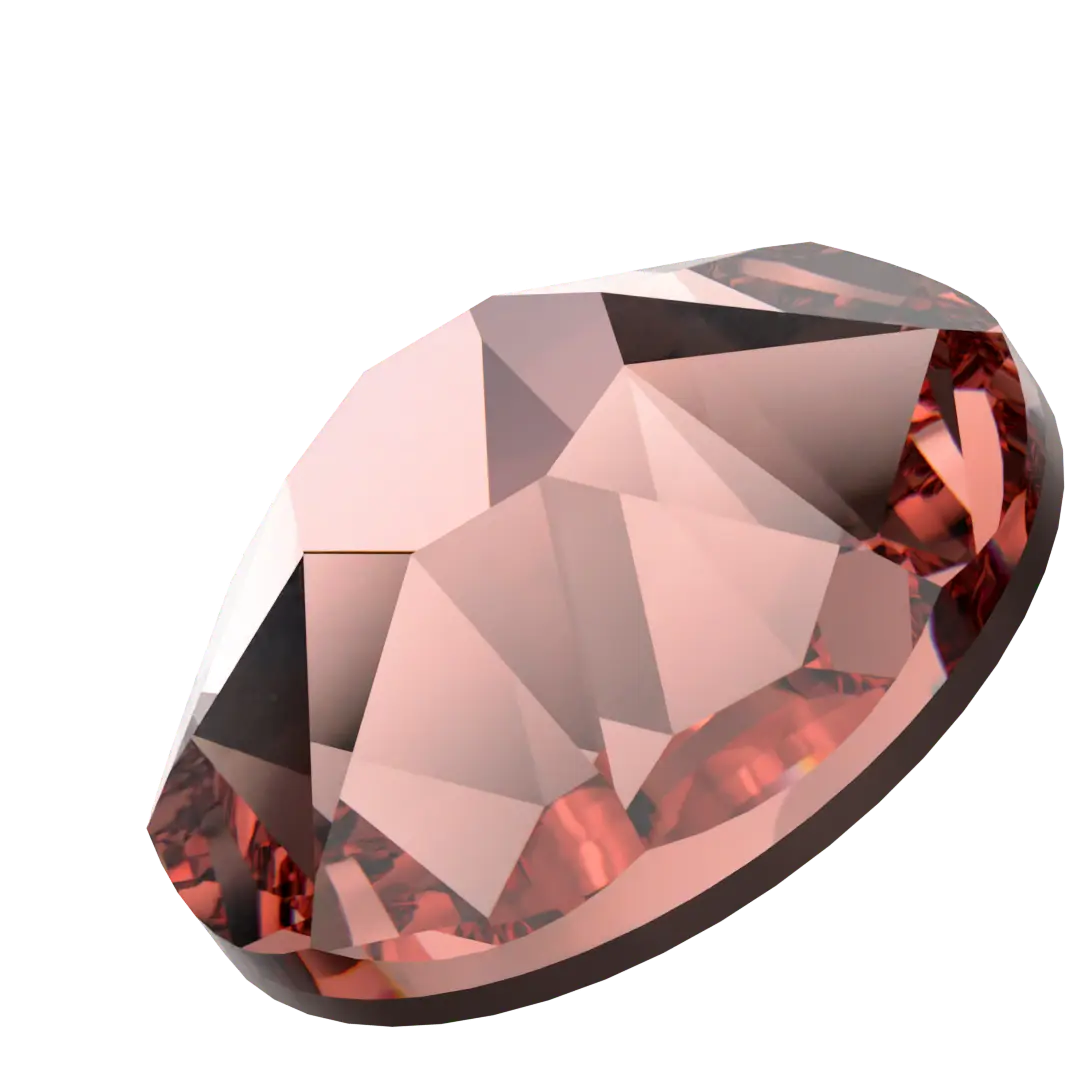 Swarovski Blush Rose flat back rhinestone crystal non hotfix