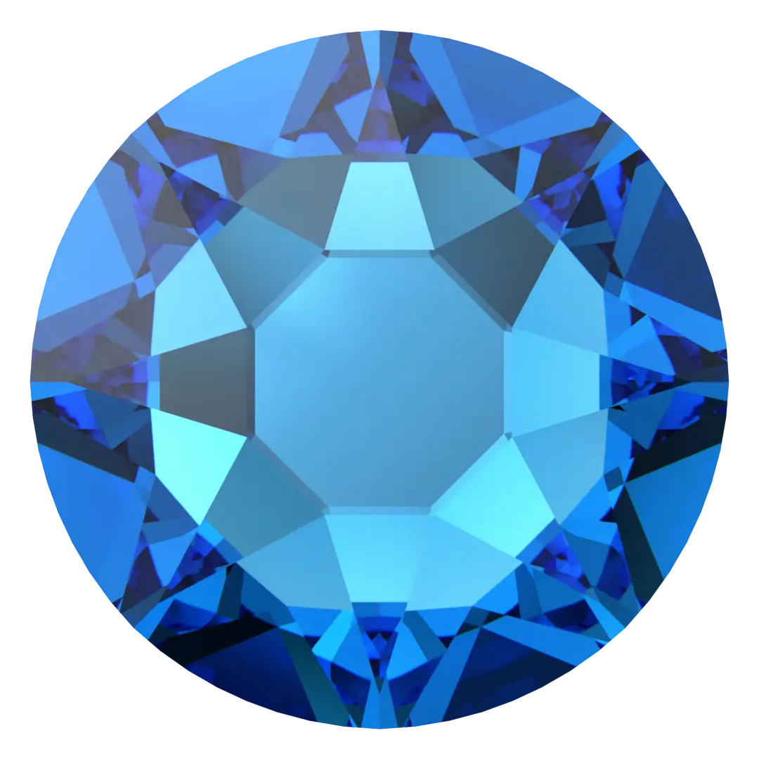 Swarovski Capri Blue flat back rhinestone crystal non hotfix