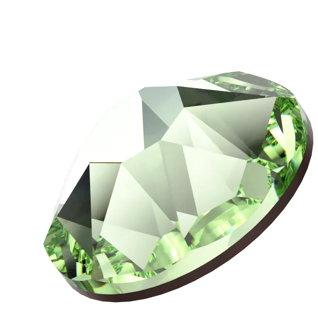 Swarovski Chrysolite flat back rhinestone crystal non hotfix