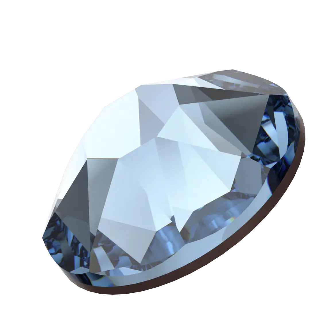 Swarovski Denim Blue flat back rhinestone crystal non hotfix