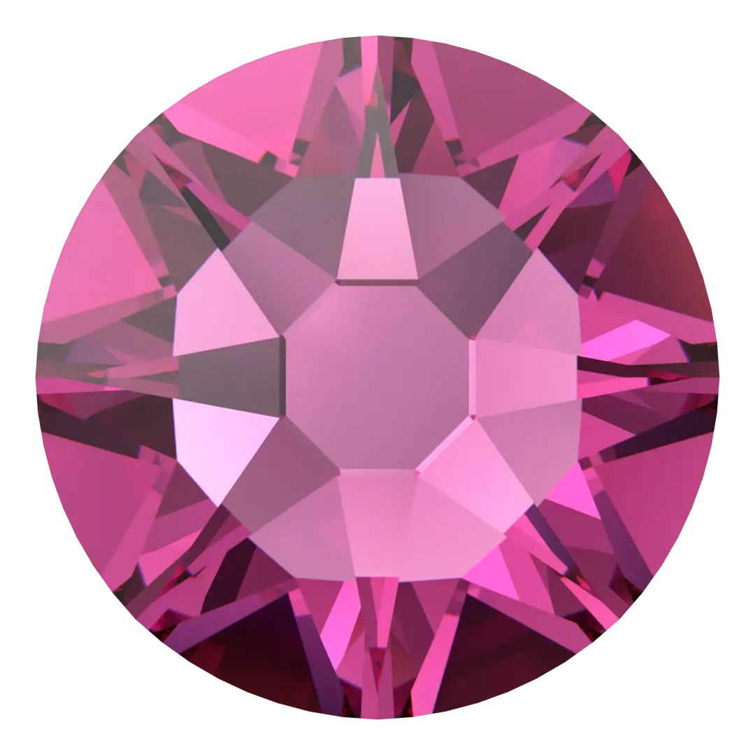 Swarovski Fuchsia flat back rhinestone crystal non hotfix