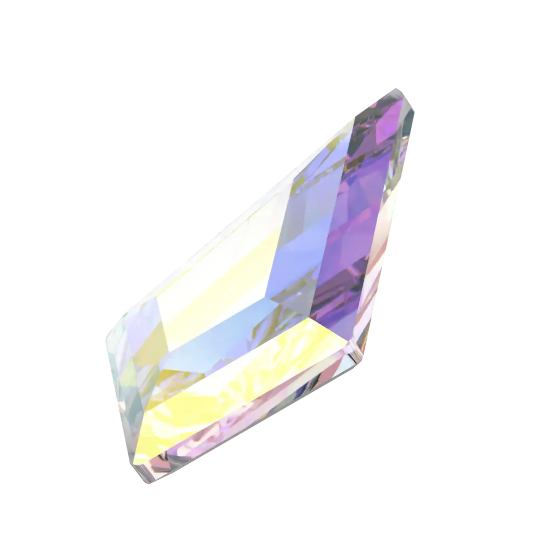 Swarovski Kite shape flat back rhinestone crystal non hotfix in Crystal AB color