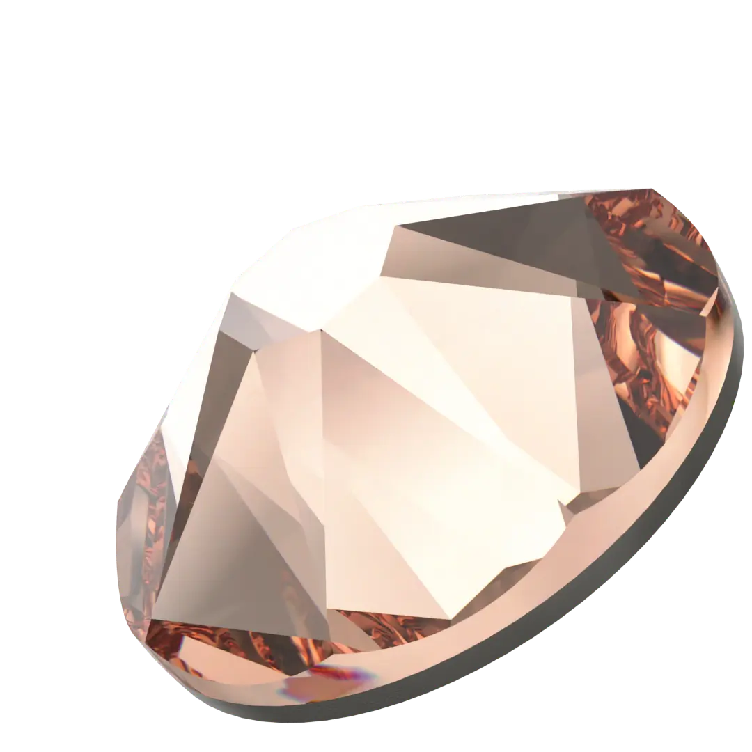 Swarovski Light Peach flat back rhinestone crystal non hotfix