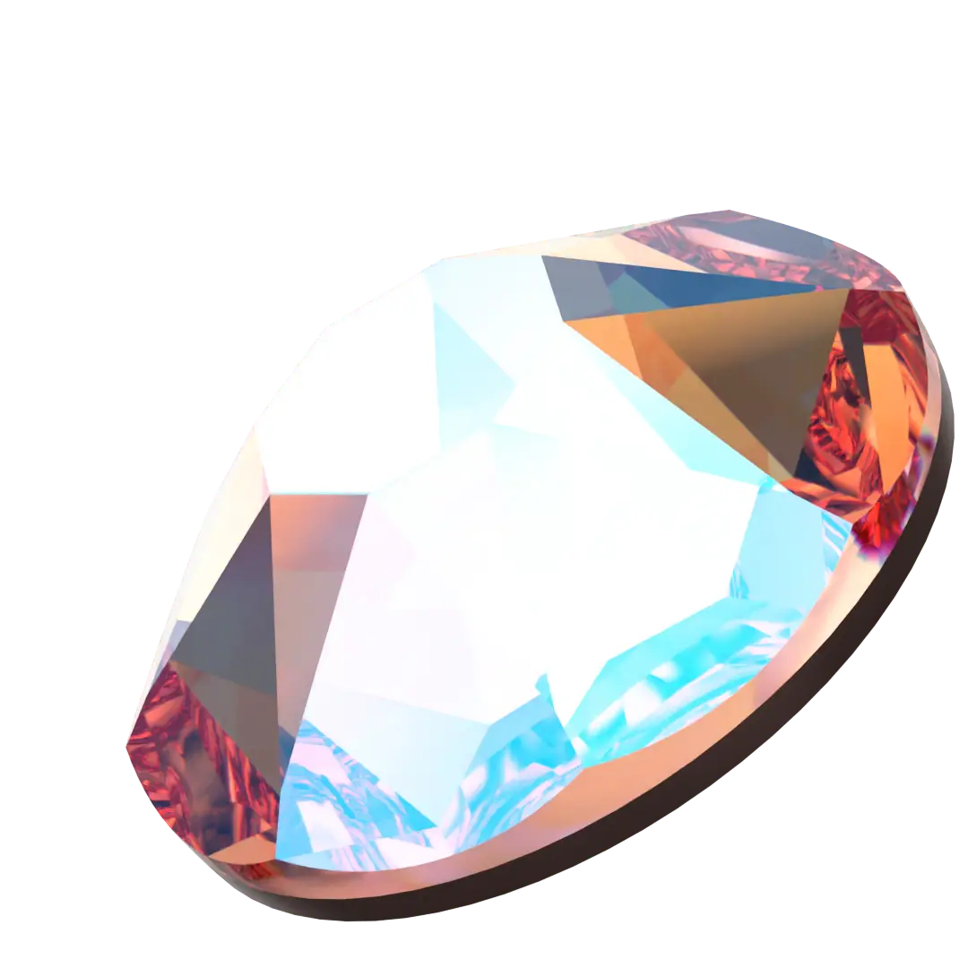 Swarovski Light Rose Shimmer flat back rhinestone crystal non hotfix