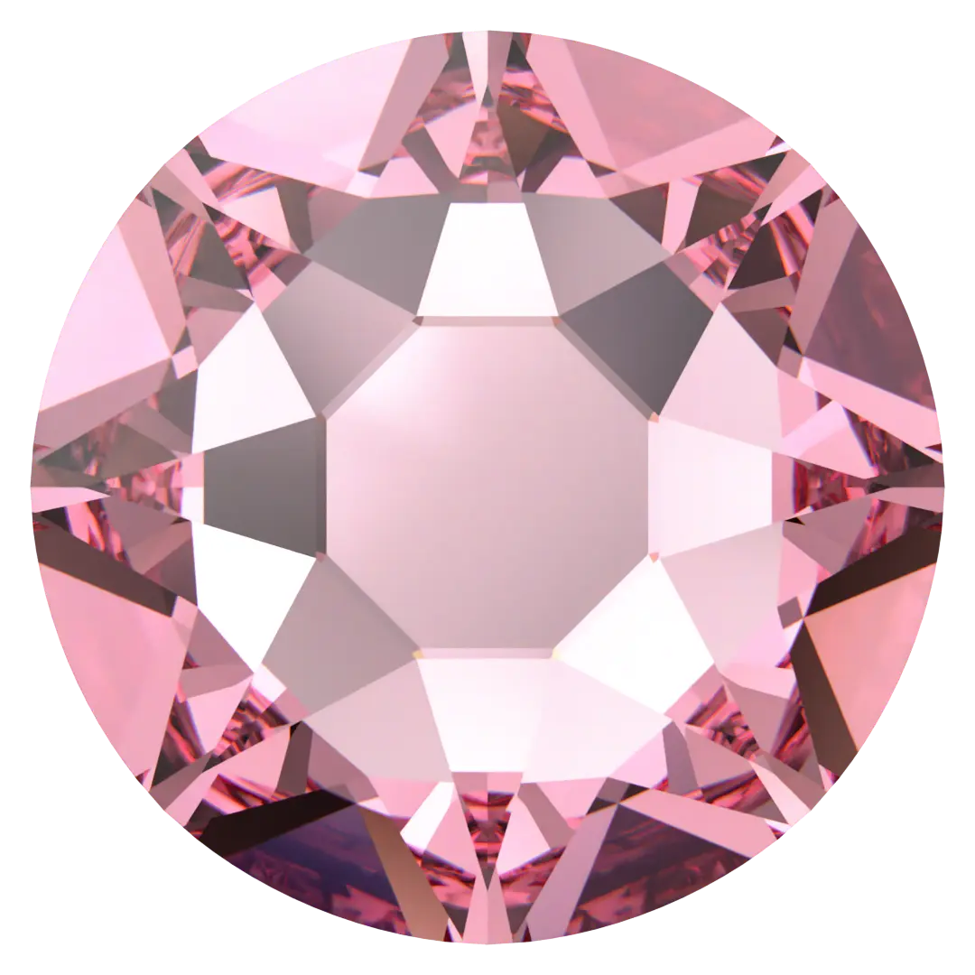 Swarovski Light Rose flat back rhinestone crystal non hotfix
