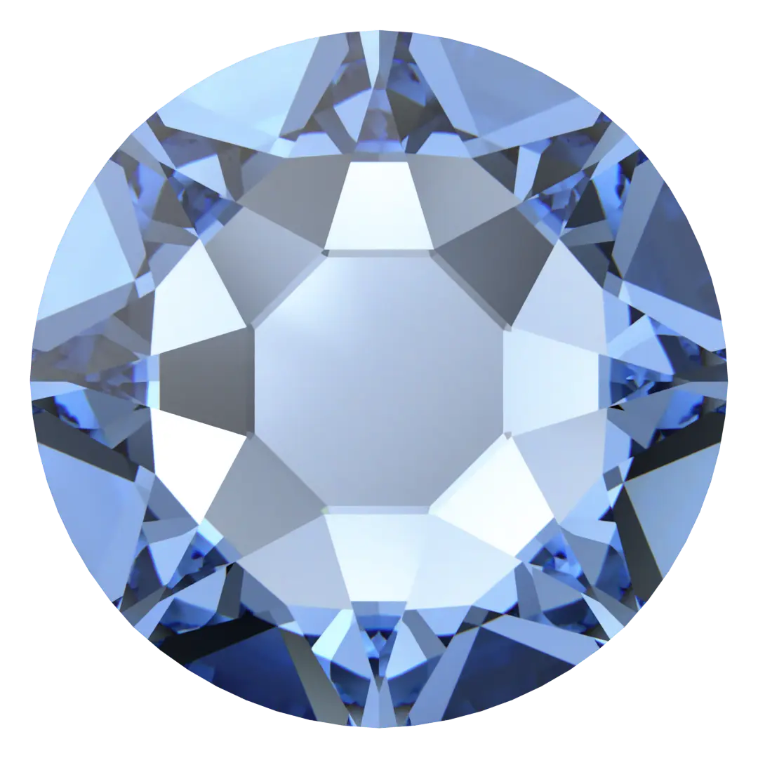 Swarovski Light Sapphire flat back rhinestone crystal non hotfix