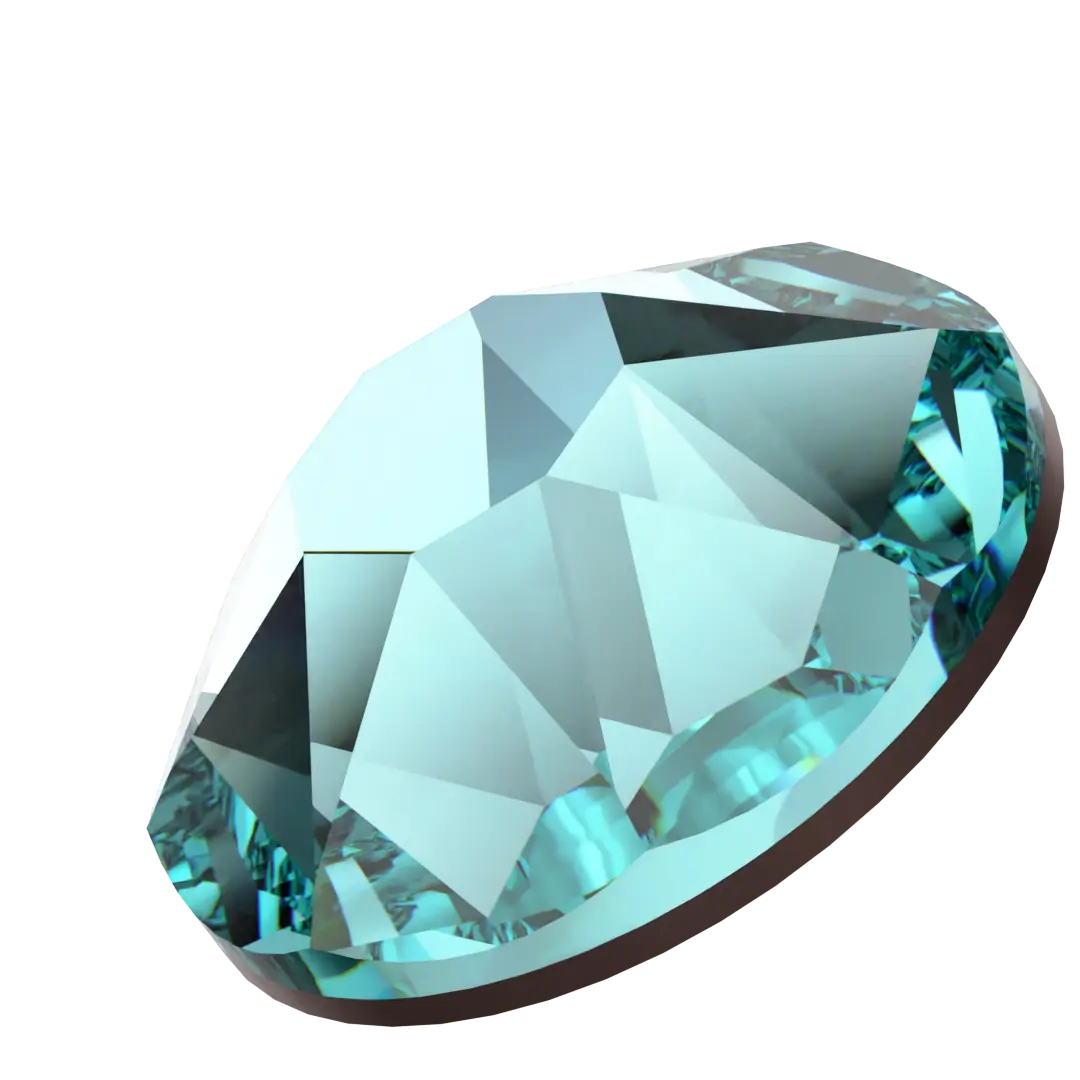 Swarovski Light Turquoise flat back rhinestone crystal non hotfix