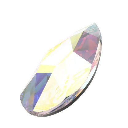 Swarovski Pear shape flat back rhinestone crystal non hotfix in Crystal AB color