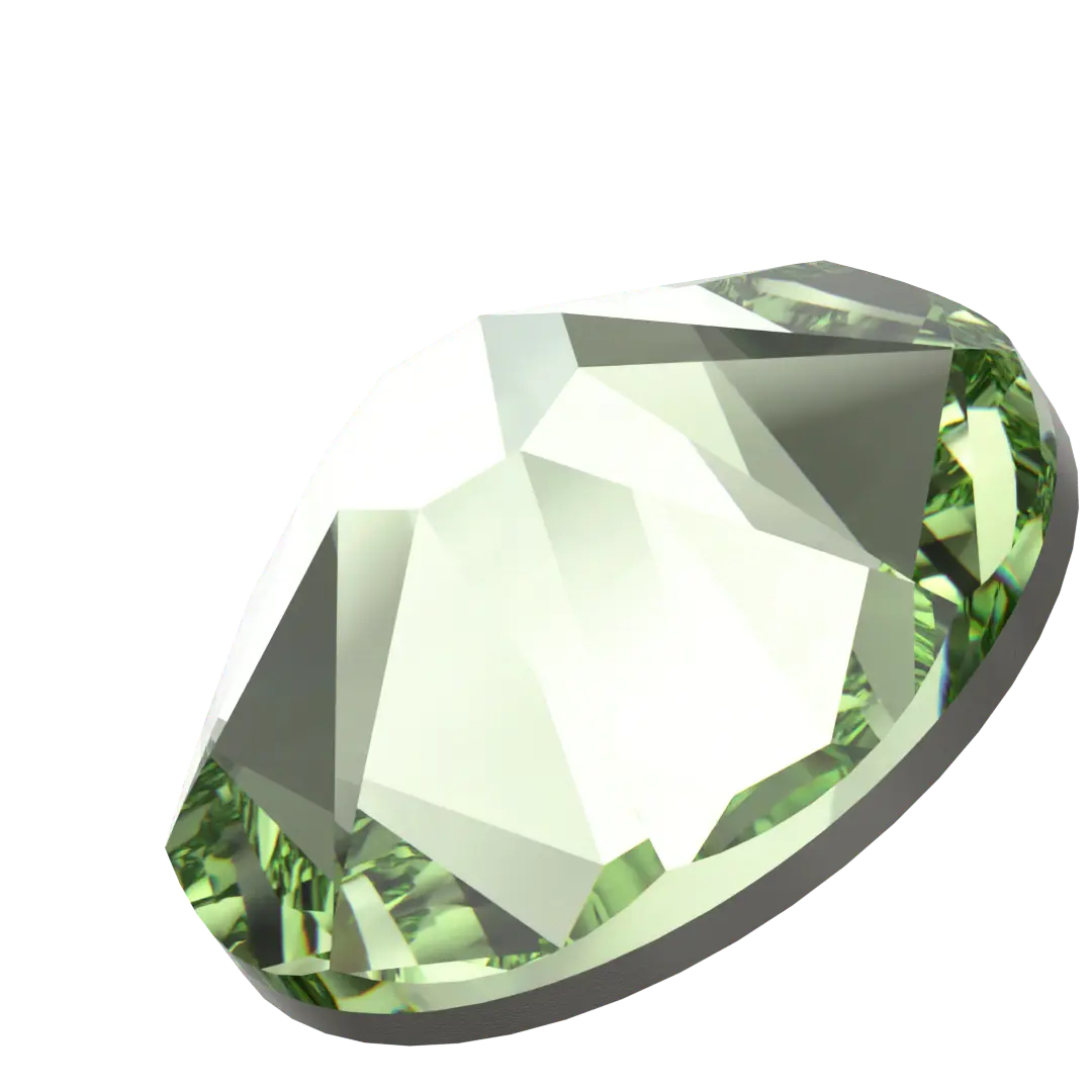 Swarovski Peridot flat back rhinestone crystal non hotfix