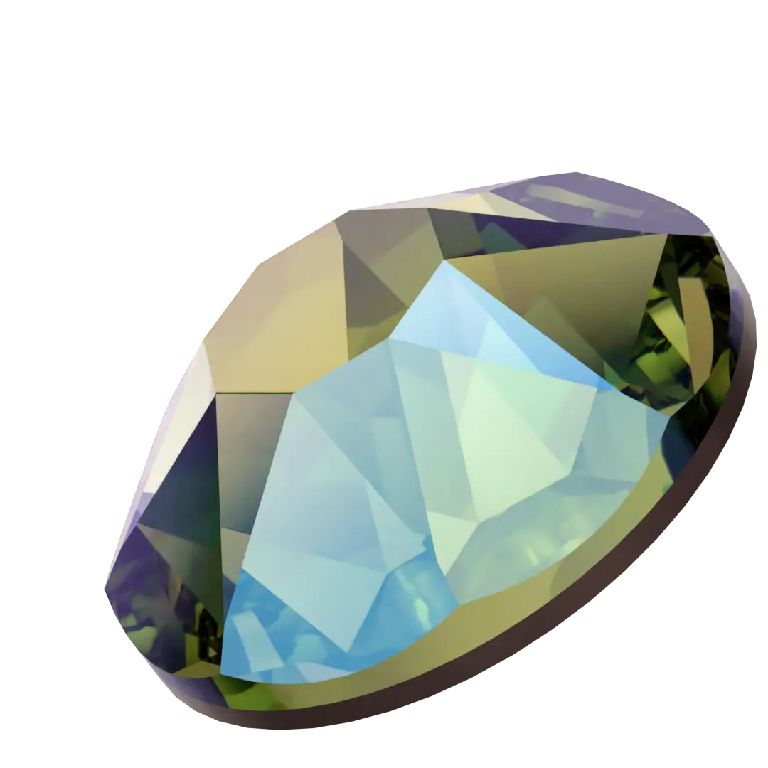 Swarovski Peridot Shimmer flat back rhinestone crystal non hotfix