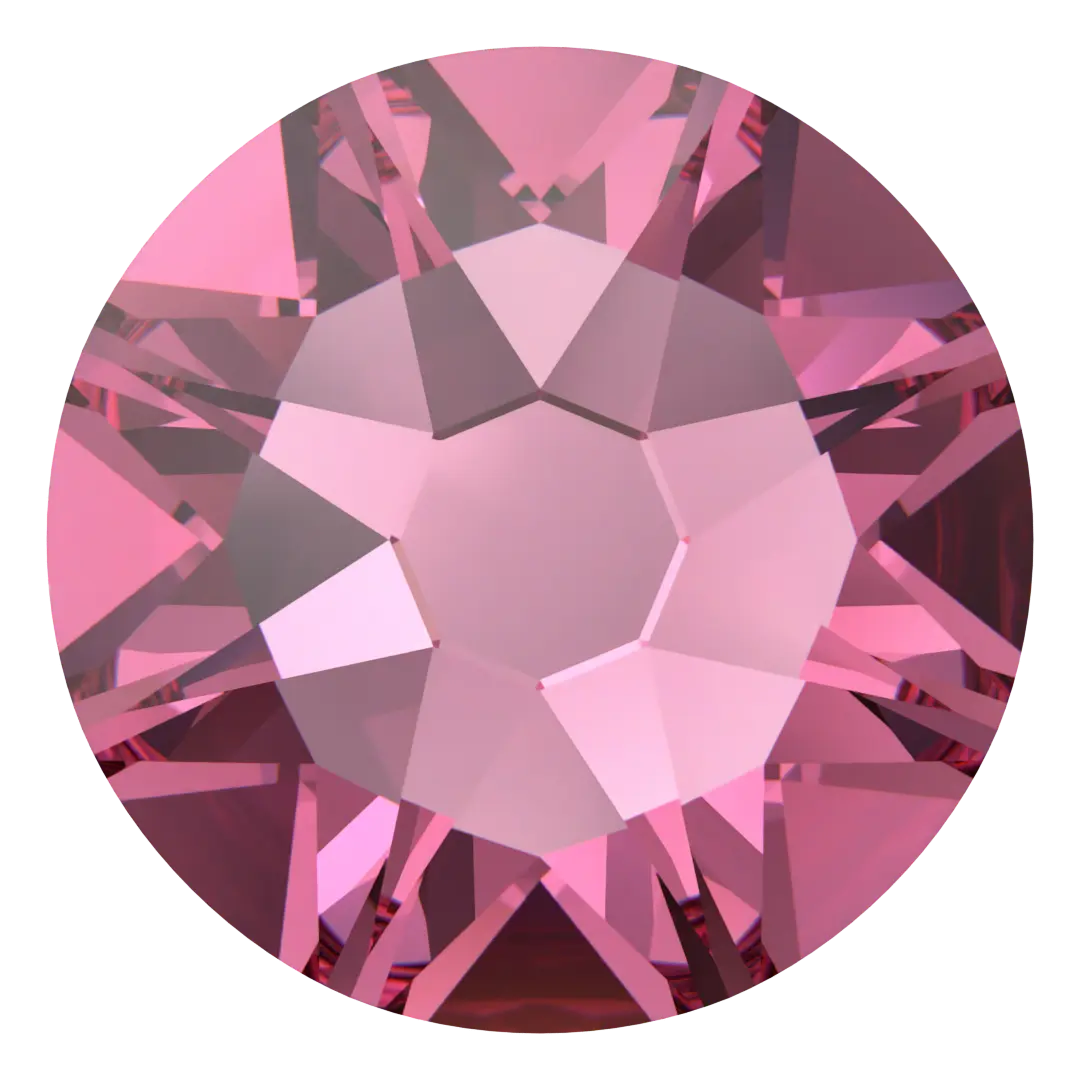 Swarovski Rose flat back rhinestone crystal non hotfix