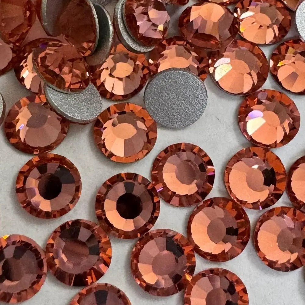 Preciosa Rose Peach flat back rhinestone crystal non hotfix