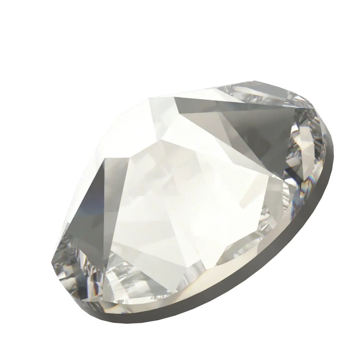 Swarovski Silver Shade flat back rhinestone crystal non hotfix
