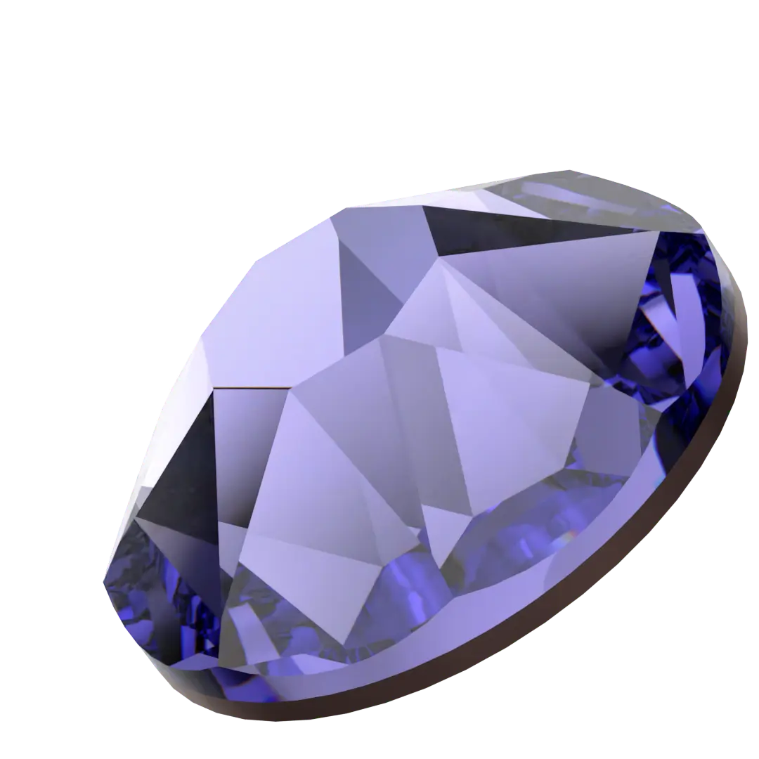 Swarovski Tanzanite flat back rhinestone crystal non hotfix