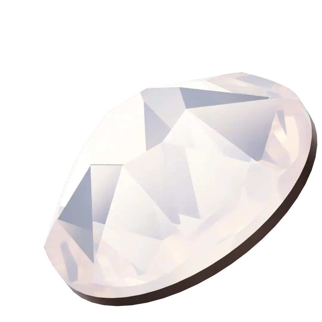 Swarovski White Opal flat back rhinestone crystal non hotfix
