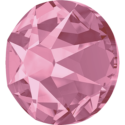 Swarovski Light Rose flat back rhinestone crystal non hotfix