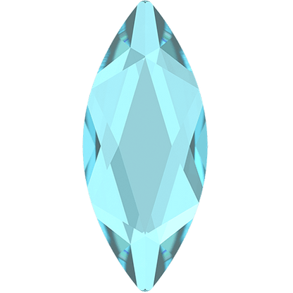 Swarovski Marquise shape flat back rhinestone crystal non hotfix in Aquamarine color