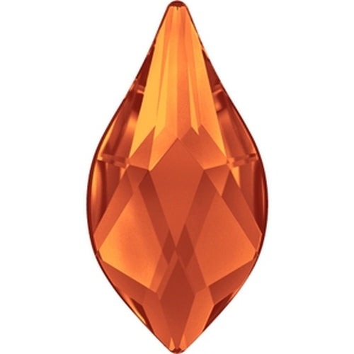 Swarovski Flame shape flat back rhinestone crystal non hotfix in Fireopal color