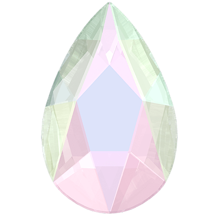 Swarovski Pear shape flat back rhinestone crystal non hotfix in Crystal AB color