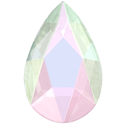 Swarovski Pear shape flat back rhinestone crystal non hotfix in Crystal AB color