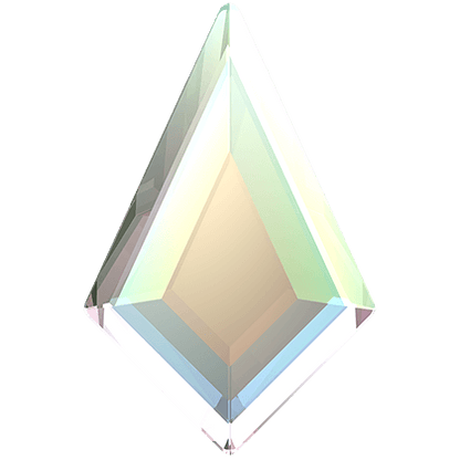 Swarovski Kite shape flat back rhinestone crystal non hotfix in Crystal AB color