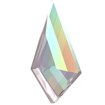 Swarovski Kite shape flat back rhinestone crystal non hotfix in Crystal AB color