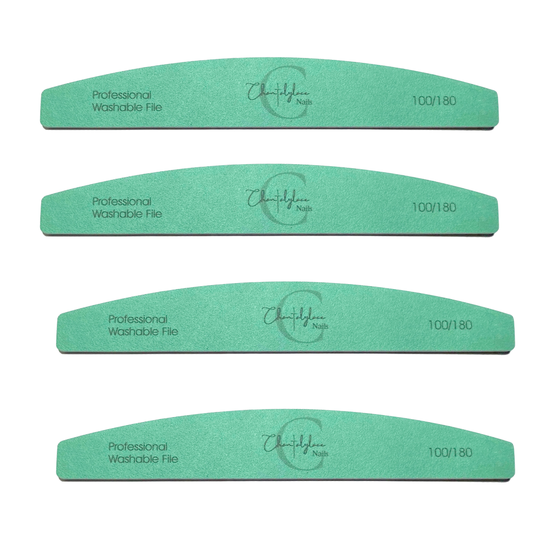 Nail hand files with 100 grit and 180 grit zircon abrasion medium grit and coarse grit