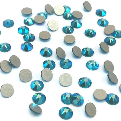 Swarovski Blue Zircon Shimmer flat back rhinestone crystal non hotfix