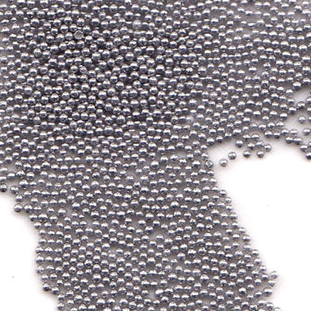 Metal Caviar Beads Dark Silver color