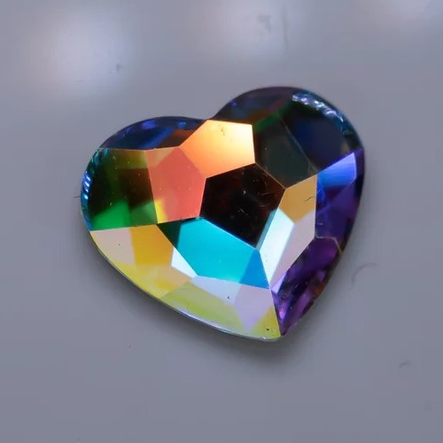 Coeur (6 mm) Cristal AB couleur