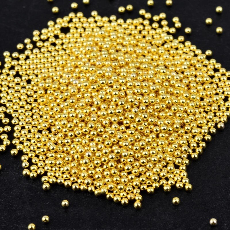 Metal Caviar Beads Gold color