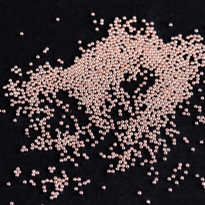 Metal Caviar Beads Rose Gold color