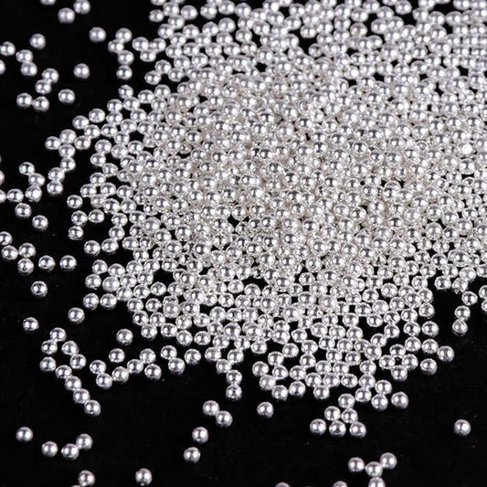 Metal Caviar Beads Silver color