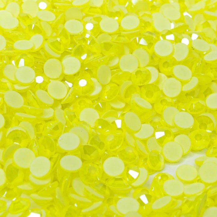 Preciosa Neon Yellow flat back rhinestone crystal non hotfix