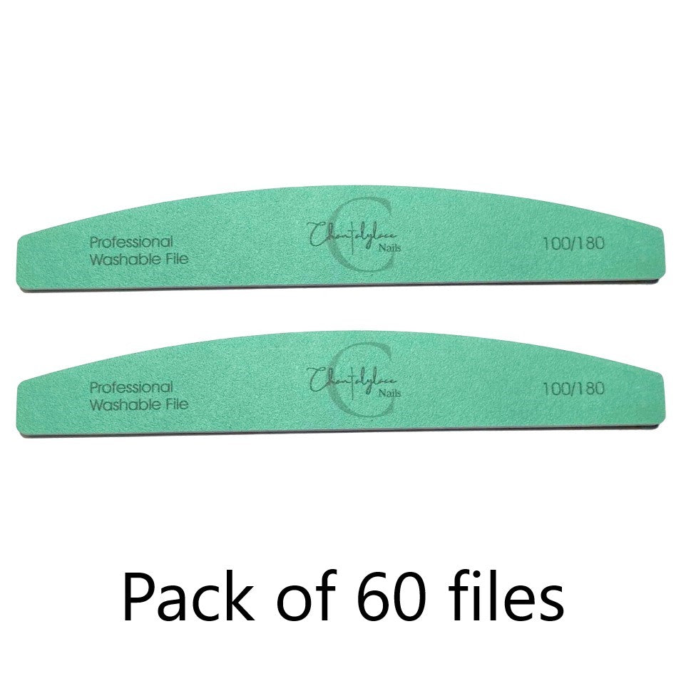 Nail hand files with 100 grit and 180 grit zircon abrasion medium grit and coarse grit